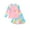 Pink, variant on Little Girls Swimsuits Summer Fashion Womens Long Sleeve Tie Dye Top Two Piece Swim Shirts and Rash Guards Size 6-7T