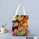 thumbnail image 2 of La Granja de Zenón Bolso de tela con estampado de lienzo para mujer, bolsa de compras reutilizable y estética, con cremallera interior, regalo para mujer,40*45cm., 2 of 6