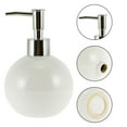 thumbnail image 5 of Unique Bargains 1 Pc Simple Round Soap Pump Dispenser for Bathroom Hotel 300ml White Silver Tone, 5 of 6