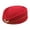 Red, variant on Women's Stewardess Hat, Flight Attendant Cap with Gold Badge, Felt Beret Uniform Hat, Costume Stage Performance Cap for Cabin Crew Cosplay Party Navy,One Size