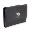 thumbnail image 2 of Hanna Barbera Wallet, Foldover, Tom and Jerry Logo Metal Emblem, Black, Vegan Leather, 2 of 6