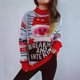 thumbnail image 2 of Suéter de hilo dorado bordado de Papá Noel para otoño e invierno de 2024, lindo suéter navideño para mujer, 2 of 5