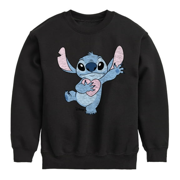 Disney - Lilo & Stitch - Stitch Hearts You - Toddler & Youth Crewneck Fleece Sweatshirt