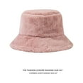 thumbnail image 4 of Clearance! Baberdicy Winter Thick Bucket Warm Hat Bucket Cap Basin Hat for Women Men Solid Color Style Pink, 4 of 6