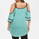 thumbnail image 4 of Puntoco Tallas grandes Mujer Verano Casual Correa Hombro con fugas Lentejuelas Camiseta de manga corta Puntoco Puntoco-9010, 4 of 9