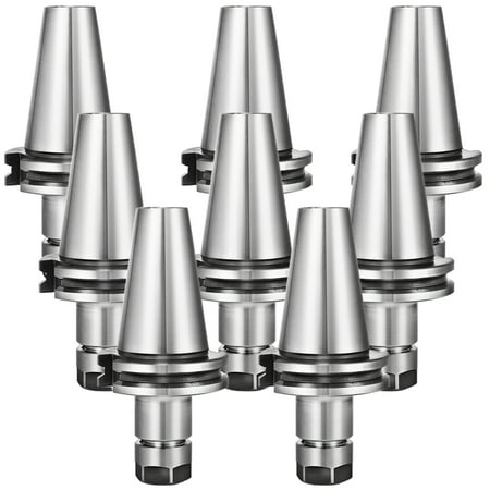 

VEVOR CAT40 Tool Holder ER16 Collet Chuck Set 8pcs 70mm for CNC Engraving Machine Milling Lathe Silver