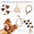 thumbnail image 2 of Zoomie Paws Macramé Bunched Antique Dog Bells for Door Potty Training, 2 of 8