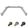 thumbnail image 2 of Domovina Lucy 13/16" Bay Window Double Curtain Rod-Color:Black, 2 of 2