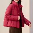 thumbnail image 5 of Quilted Puffer Jacket for Women Winter Stand Collar Zip Up Warm Lightweight Thermal Jacket Outwear with Pockets, 5 of 6