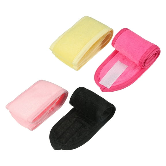 Unique Bargains Towel Headbands Make Up Spa Yoga Self-Adhesive Tape Multicolor 4 Pcs
