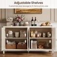 thumbnail image 3 of Heynemo 60" Sideboard with Storage, Accent Buffet Cabinet with Adjustable Shelves, Perfect for Entryway, Living Room, Dining Room, Bedroom, Beige, 3 of 11