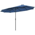 thumbnail image 1 of Costway 15FT Patio Double-Sided Umbrella Crank Outdoor Garden Market Sun Shade Navy, 1 of 9