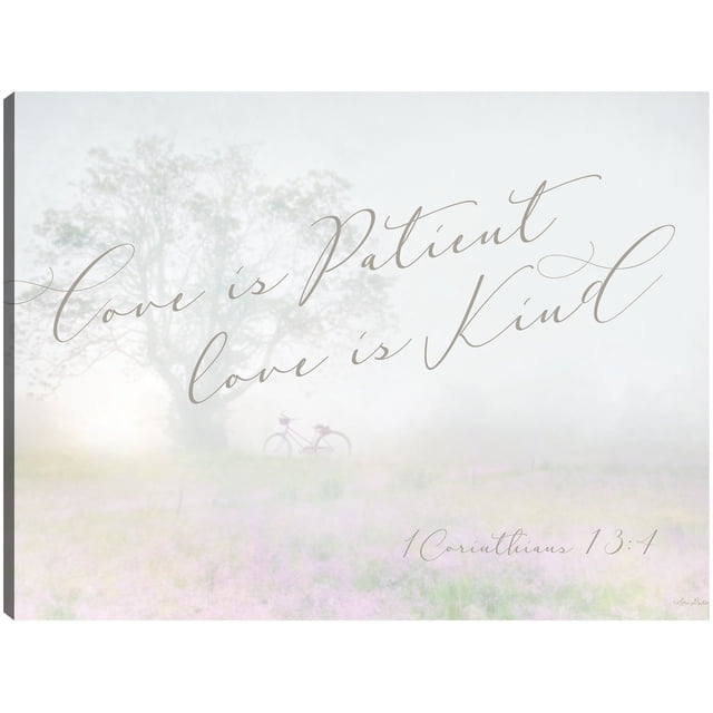 Cuadro Decorativo - El amor es paciente Jr Impresión en canvas, estrechado.