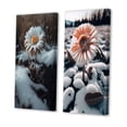 thumbnail image 3 of Designart "White Daisy in Winter Bloom" Daisy Wall Art Set Of 2 - White Floral Canvas Set For Living Room Decor, 3 of 7