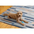 thumbnail image 3 of Linon Indoor Outdoor Machine Washable Bali Area 5'x7' Rug in Ivory and Blue, 3 of 11