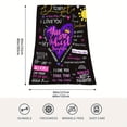 thumbnail image 3 of 1 pc Blanket Gift for Daughter 80"x60", Best Birthday Christmas Valentine's Day Present for Girls Women, You are the Best Daughter, Fashion Bright Design, 4 Colors Black Pink Blue Purple, 3 of 6