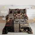 thumbnail image 2 of Castle Fairy Bear Deers Wildlife Full Size Comforter Sets,Vintage Plaid Bedding Sets, 2 of 8