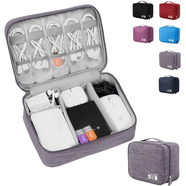 Electronic Organizer Travel Universal Cable Organizer Electronics Accessories Cases for Cable, Charger, Phone, USB, SD Card