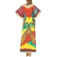 thumbnail image 5 of LA LEELA Women's Summer Loungewear African Beach Maxi Plus Size Kaftan Casual Slit Dress Caftan Dresses for Women 2X-3X Pineapple, Paisley, 5 of 5