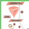 thumbnail image 5 of Rose Gold Diamond Balloon Set - 22 Inch Mylar Balloons for Elegant Celebrations, Perfect for Party Decorations, Balloon Arches, and Festive Events - Pack of 6, 5 of 5