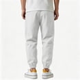 thumbnail image 6 of Mens Linen Pants Casual Summer Elastic Waist Baggy Joggers Lightweight Drawstring Beach Lounge Pants with Pockets, 3XL, 6 of 7