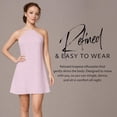 thumbnail image 4 of David's Bridal Women's Formal Halter Trapeze Mini Dress, Short, Charmeuse, 4 of 8
