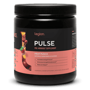 Legion Athletics Pulse Pre-Workout Supplement, Tropical Punch, Naturally Sweetened With No Added Sugar, 350mg Caffeine, 20 Servings, High Performance Energy & Focus Powder