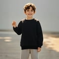 thumbnail image 4 of Boys Sweatshirt Long Sleeve Kids Black Sweatshirt Pullover Crewneck Blouse Shirt Tops Warm Fall Winter Clothes Toddler Boys Clothes 1-2 Years Boys Girls Fashion, 4 of 4