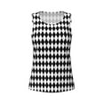 thumbnail image 6 of Sigee Black And White Diamonds for Women's Workout Tank Top,Running Tank Tops,Sleeveless Gym ClothesSmall, 6 of 8