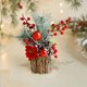 thumbnail image 1 of Árbol de Navidad Ganfancp Artificial de Escritorio con Flores Rojas 1X Adorno, 1 of 6
