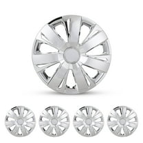 (4 Pack)15 inch Universal Wheel Rim Cover Hubcaps Snap on Car Truck Fit R15 Tire-Chrome