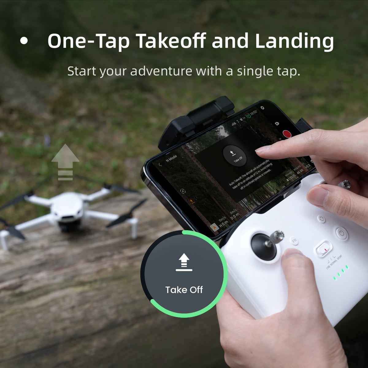 Skyrover S1 4K Drone with Remote Controller, White