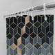 thumbnail image 2 of Cortina de ducha con diseño geométrico en gris azulado, con ganchos, elemento esencial ecológico para el baño, que se escurre rápidamente para mantener el baño seco, 180 x 200 cm, gris, gráficos, 2 of 5