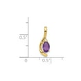 thumbnail image 3 of 2/5 Carat (Ctw) Amethyst Solitaire Pendant Necklace in 14K Yellow Gold with Chain for Women, 3 of 5