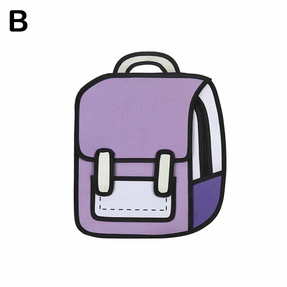 Kids Jump Style 3D Backpack 2D Drawing Anime Comic Cartoon Backpack DaypaC5