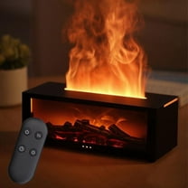 Flame Essential Oil Diffuser, 3D Flame Fireplace Aromatherapy Machine Colorful Humidifier with Remote Control, Fireplace Flame