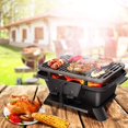 thumbnail image 6 of Portable Hibachi Grill, Double-sided Cast Iron Grill with Air Regulating Door & Fire Gate, Grate Lifter, Ideal for Outdoor Picnic, Camping & Backyard Barbecue Cooking, 6 of 8
