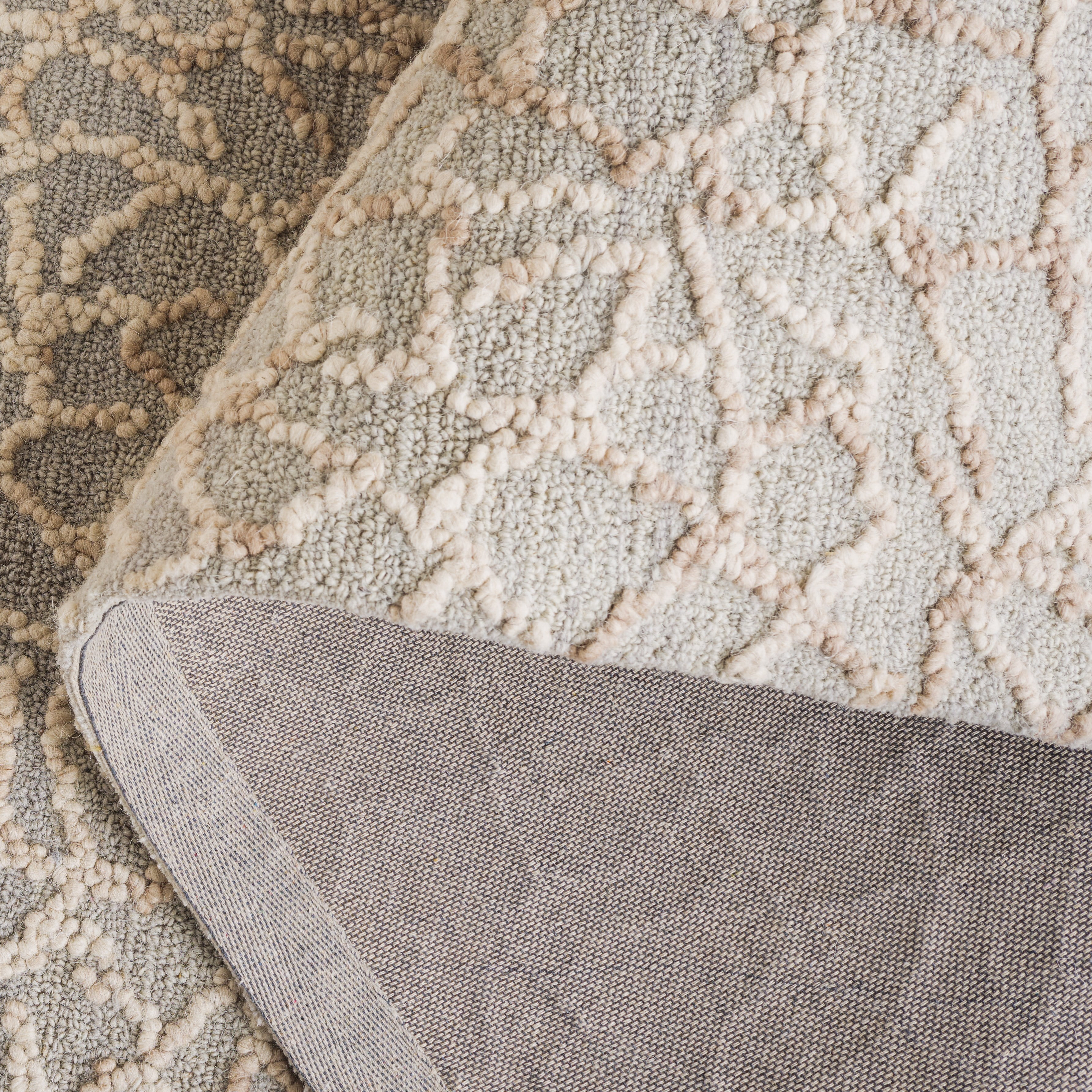 SAFAVIEH Abstract Santos Abstract Area Rug, Beige/Gray, 6' x 6' Square