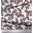 thumbnail image 2 of Soimoi Rayon Fabric Leaves & Floral Block Print Fabric by The Yard 56 Inch Wide, 2 of 3