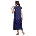 thumbnail image 4 of Moomaya Robe de Nuit à Manches Courtes Imprimée pour Femmes en Coton, 4 of 5