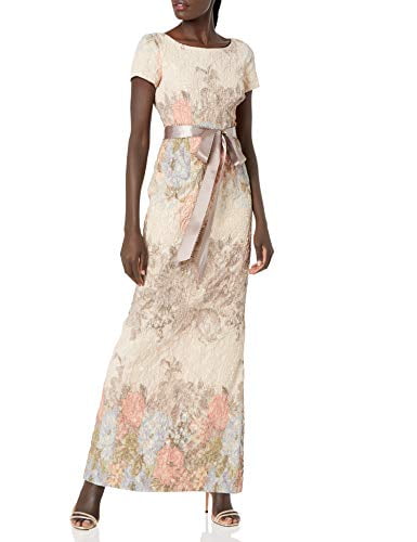 Adrianna Papell Womens Matelasse Column 