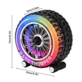 thumbnail image 3 of RIDWIND Bluetooth Speaker, Classic Tire Design Portable Wireless Speaker with LED Party Lights, Deep Bass 3" Stereo, USB TF MP3, TWS FM Radio, 3 of 11