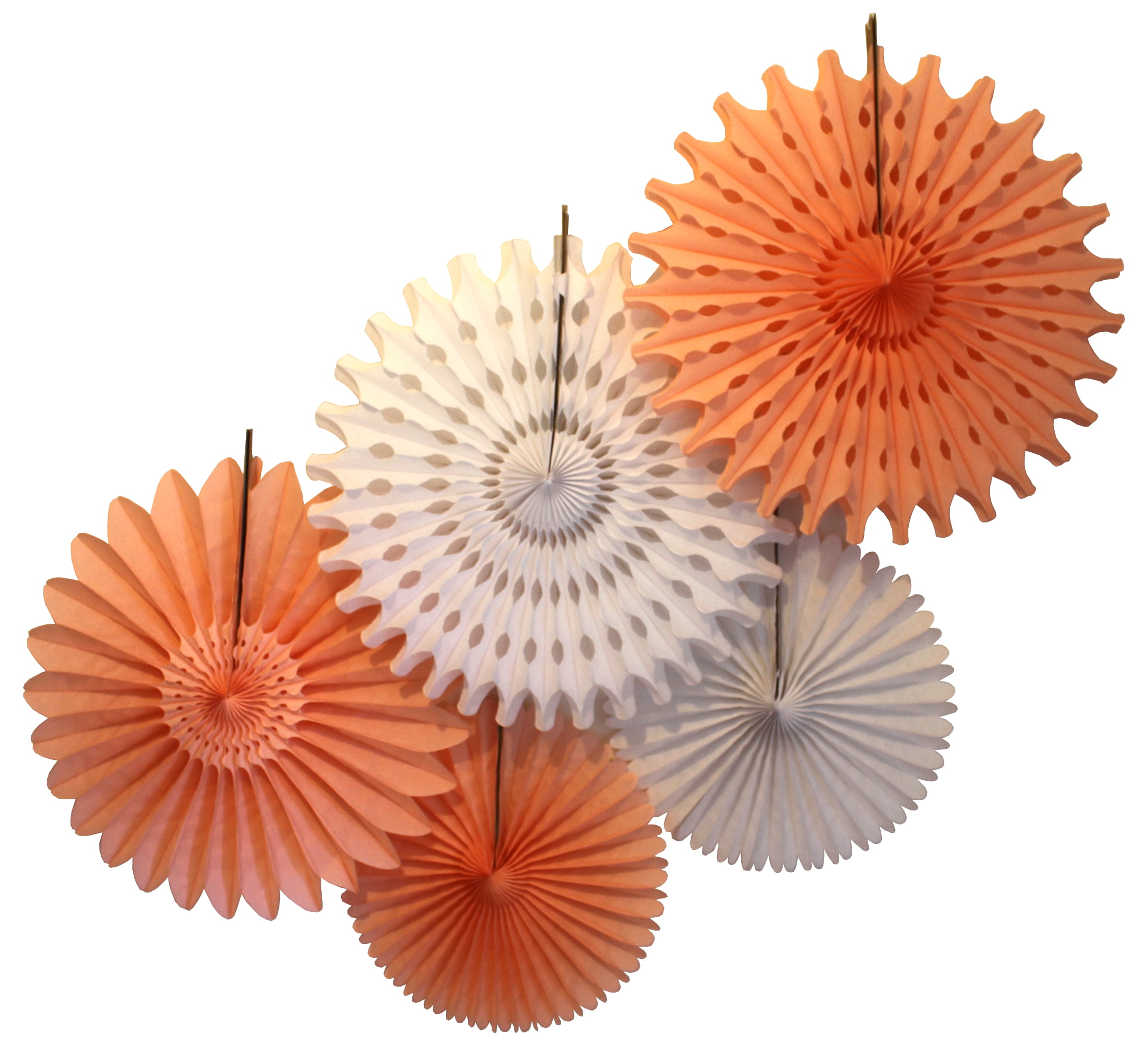 Devra Orange Tissue Paper Fan 13 | The Party Darling