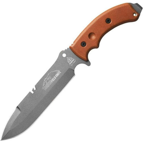 TOPS TAHO03 Tahoma Field Grey Fixed Blade Knife Tan Handles