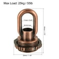 thumbnail image 2 of Unique Bargains 25kg Max Load 30x44mm M10 Thread Ring Shape Female Loop Eye Nut Red Bronze 2 Pack, 2 of 5