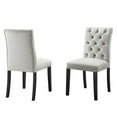 thumbnail image 1 of Side Dining Chair, Set of 2, Grey Gray, Velvet, Modern Contemporary, Kitchen Room Cafe Bistro Restaurant Hospitality, 1 of 9