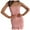 Pink, variant on Fesfesfes Women Gowns Cool Solid Color Casual Formol Party Pleated Sling Elegant Dress Tops on