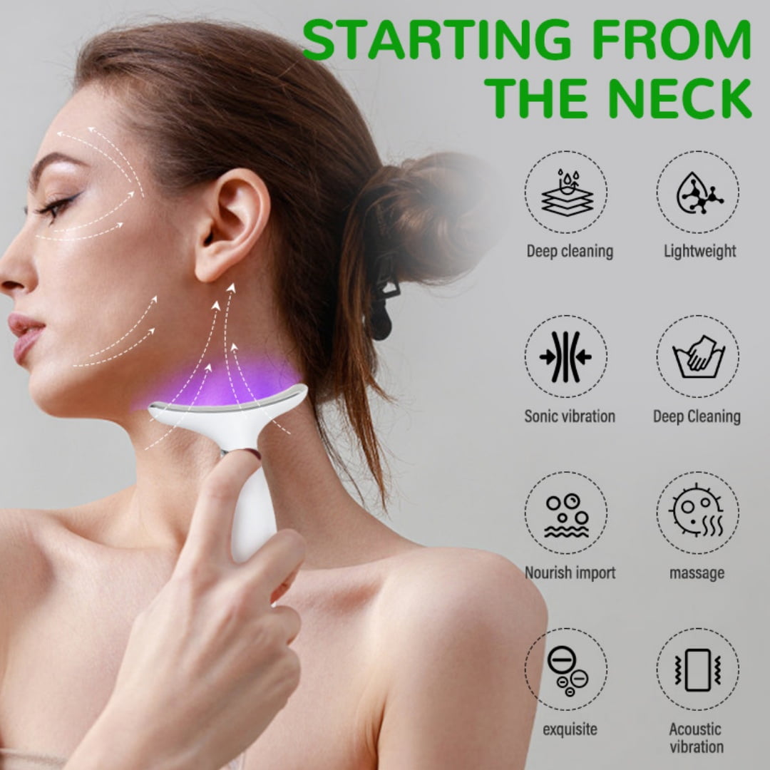 7 in 1 Red Light Face & Neck Massager - Dolphin - like Design, 3 Nursing Modes, for Home Use