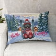 thumbnail image 2 of Hello Welcome Winter The Ski Portuguese Water Dog Snowy Day Quilt Pillowcase PWD Portie Fishing Dog Lover Throw Pillow Cover Bed Home Decor - 13013, 2 of 5