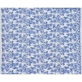 thumbnail image 2 of Zelouf Swirl Vine Metallic Embroidery Mesh  , Sewing, DIY, Crafts Fabric by the Yard, Nude/cobalt, 3 Yard, 2 of 2